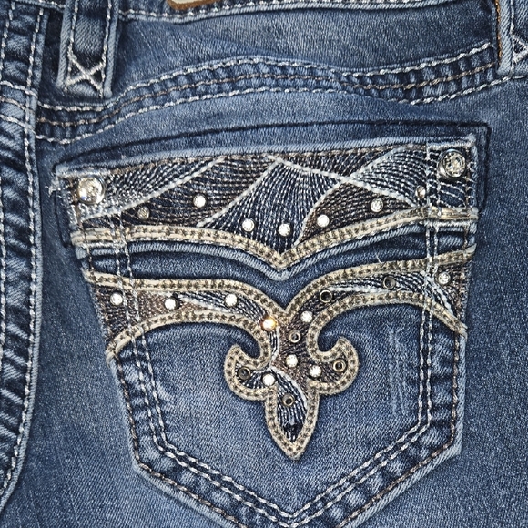 Rock Revival Women's Mid Rise Boot Sapphire Jeans Size 26 - Picture 3 of 12